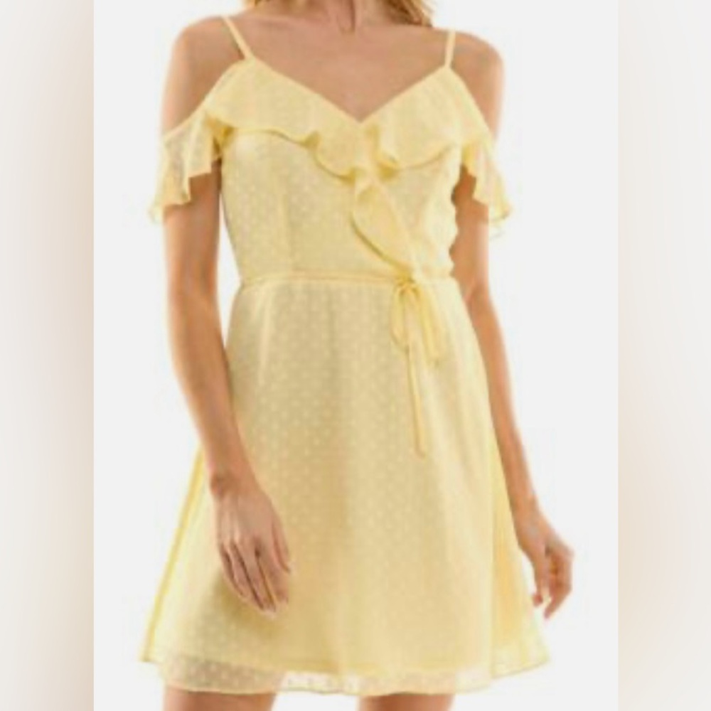 Yellow Ruffled Tiered Mini Sundress
